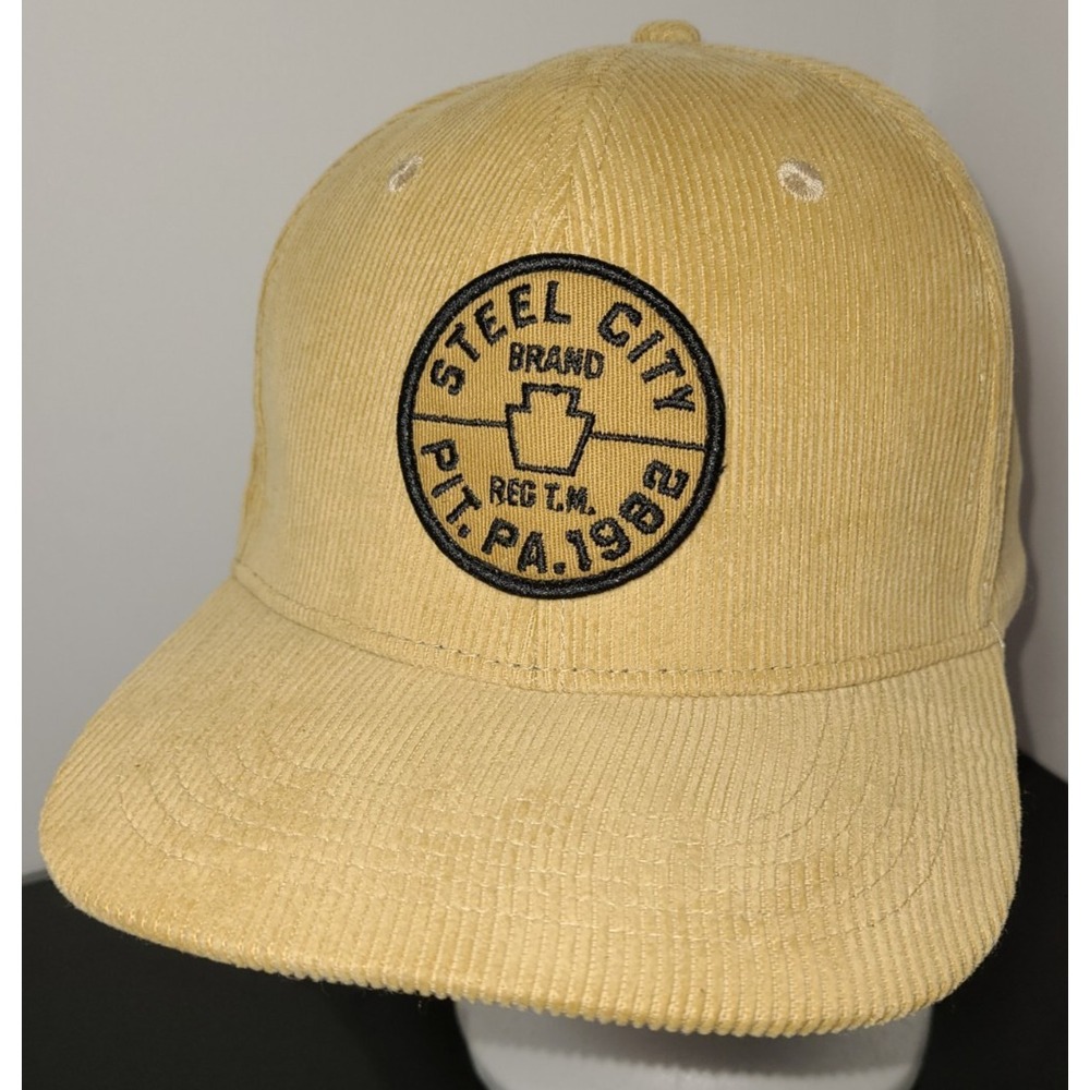 NWOT‎ Steel City Brand Hat Cap Strapback Pittsburgh Tan Cord Worn W/ Pride ($32)